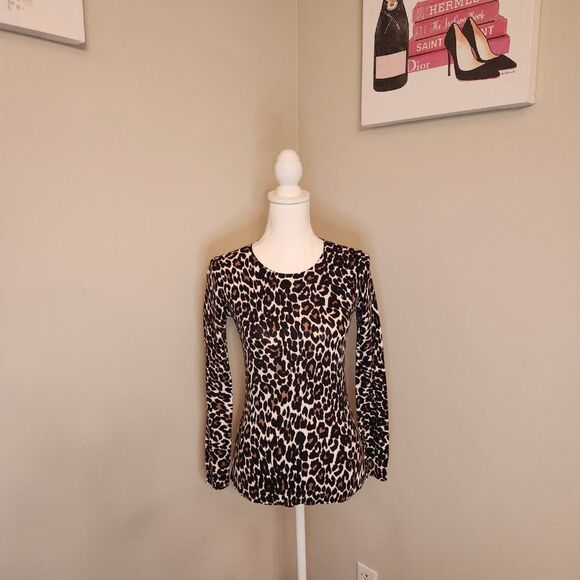 J. Crew Cheetah Print Crewneck Sweater - Picture 2 of 9